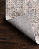 Skye SKY-01 Grey / Apricot Area Rug, distressed vintage motif with grey base and apricot accents