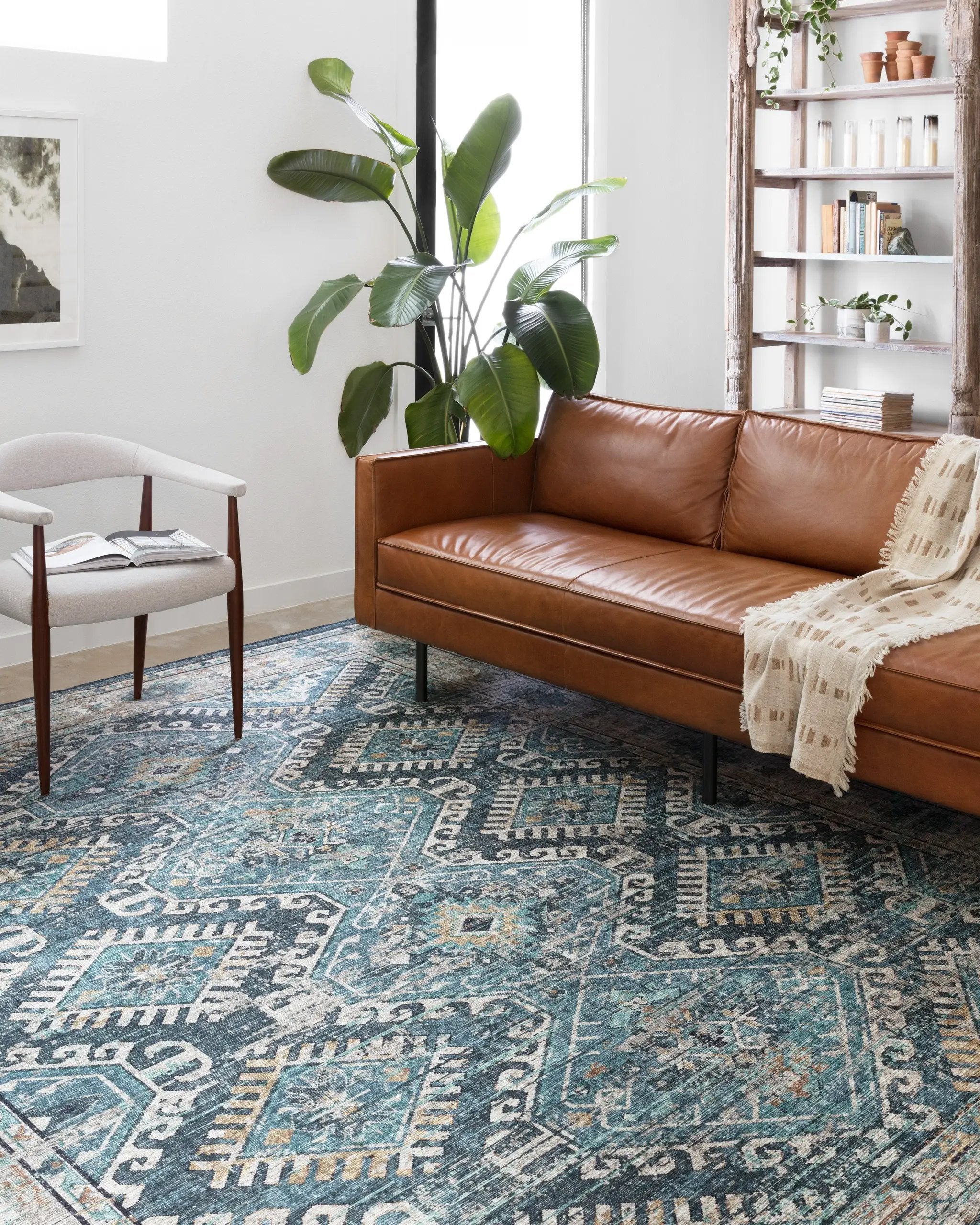 Skye SKY-03 Denim / Natural Area Rug by Loloi