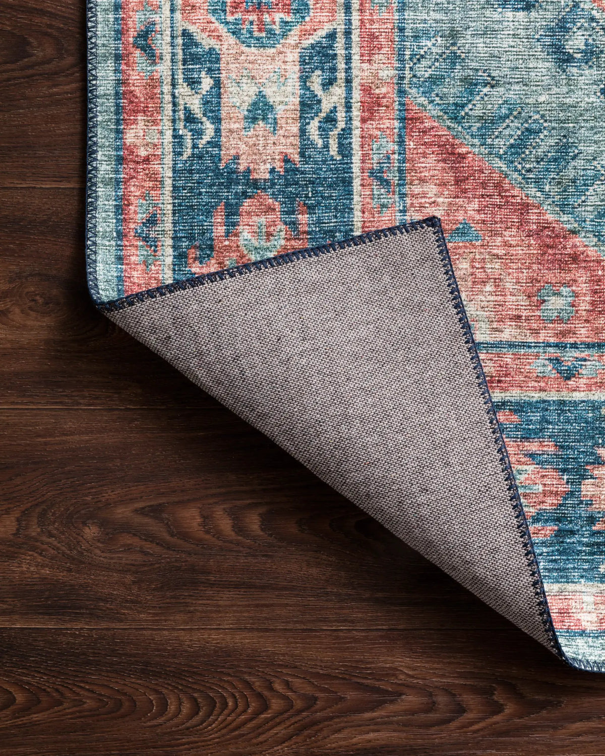 Skye SKY-03 Turquoise / Terracotta Area Rug by Loloi