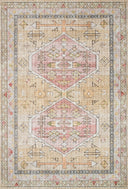 Skye SKY-04 Gold / Blush Area Rug, warm gold tones with blush accents and distressed medallion pattern