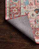 Skye SKY-05 Brick / Ocean Area Rug, brick and ocean blue distressed medallion design