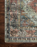 Skye SKY-06 Apricot / Mist Area Rug, soft pastel apricot and mist tones with distressed vintage motif