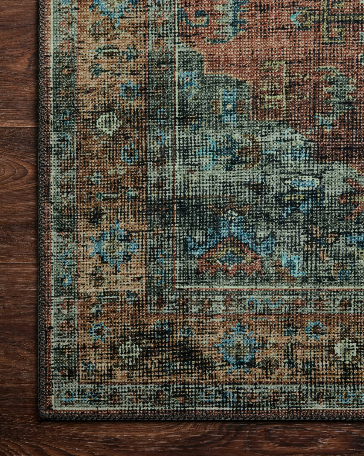 Skye SKY-07 Terracotta / Sky Area Rug by Loloi