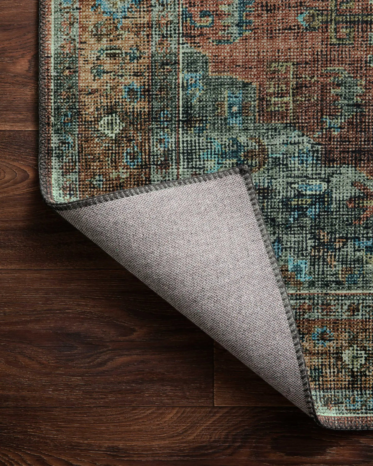 Skye SKY-07 Terracotta / Sky Area Rug by Loloi