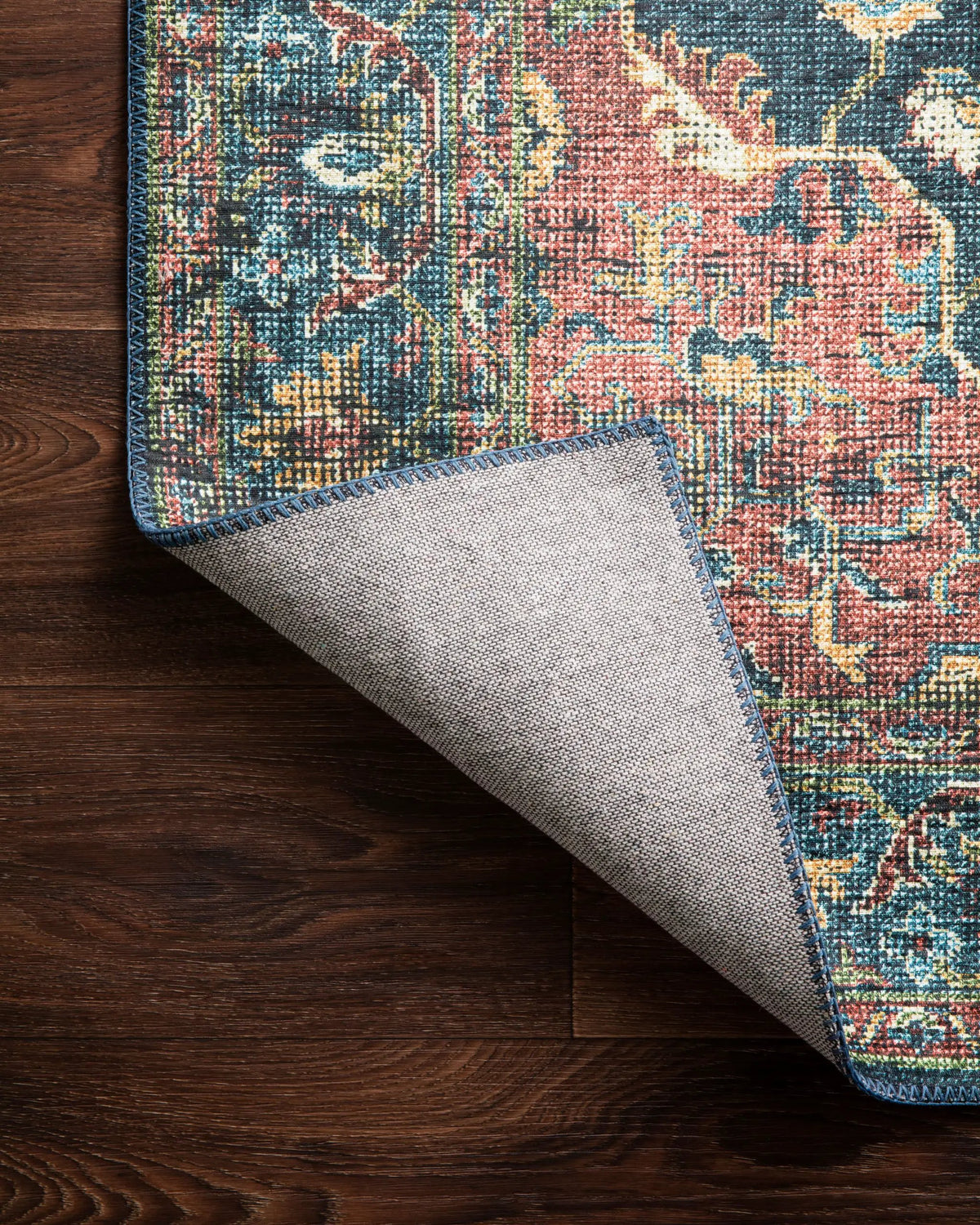 Skye SKY-08 Denim / Brick Area Rug by Loloi