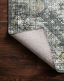 Skye SKY-09 Graphite / Silver Area Rug, sleek graphite and silver tones with distressed medallion design