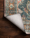 Skye SKY-10 Sea / Rust Area Rug, sea tones with rust accents in a distressed vintage medallion pattern
