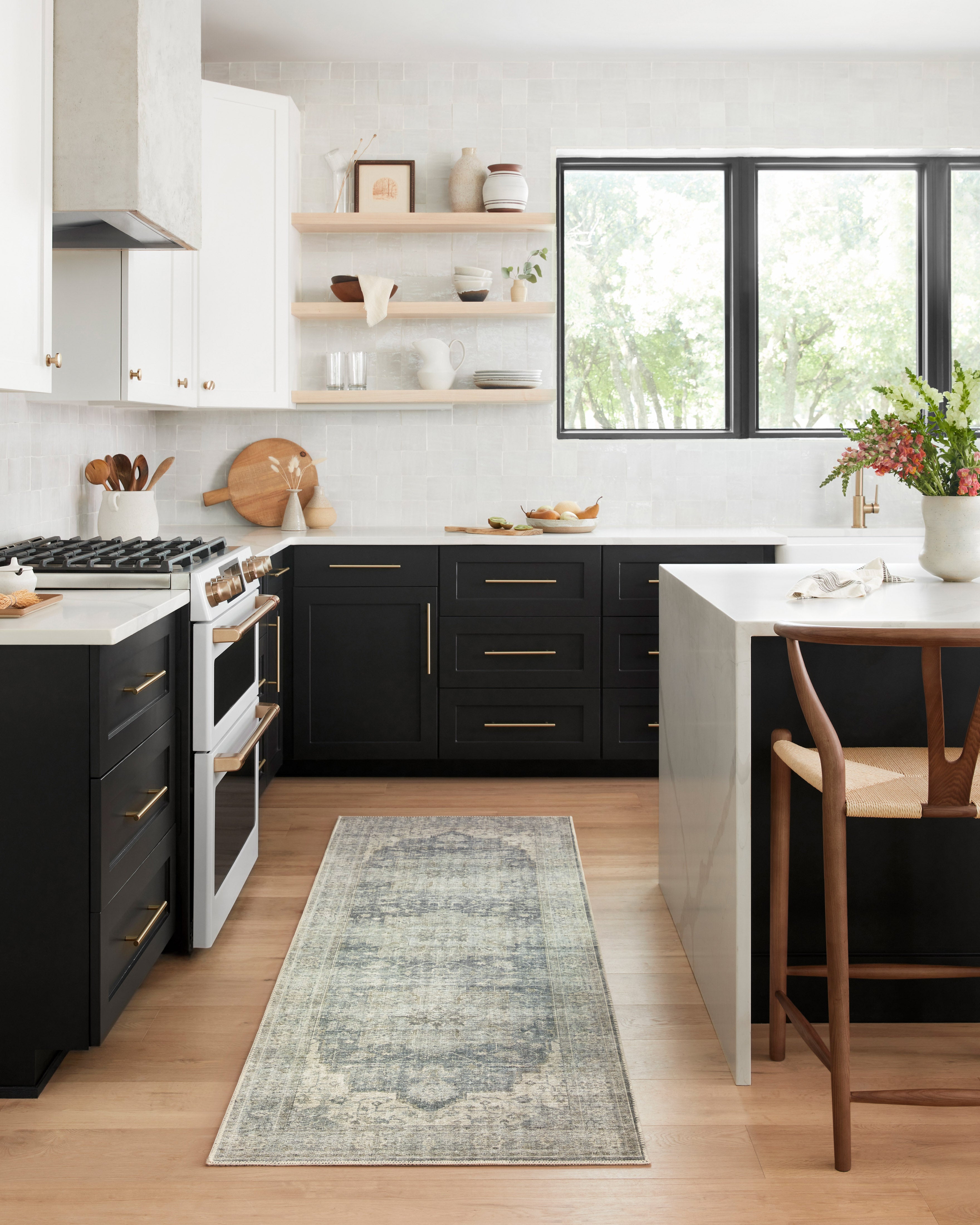 Skye SKY-12 Charcoal / Dove Area Rug, charcoal and dove tones with distressed vintage medallion pattern