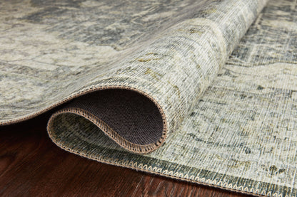 Skye SKY-12 Charcoal / Dove Area Rug, charcoal and dove tones with distressed vintage medallion pattern