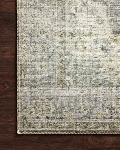 Skye SKY-12 Charcoal / Dove Area Rug, charcoal and dove tones with distressed vintage medallion pattern