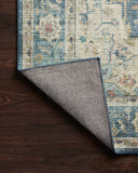 Skye SKY-12 Ocean / Multi Area Rug, ocean hues with multicolor detailing in distressed vintage medallion pattern