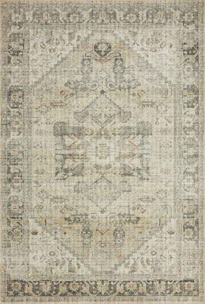 Skye SKY-13 Natural / Sand Area Rug, neutral natural and sand tones with distressed vintage medallion pattern