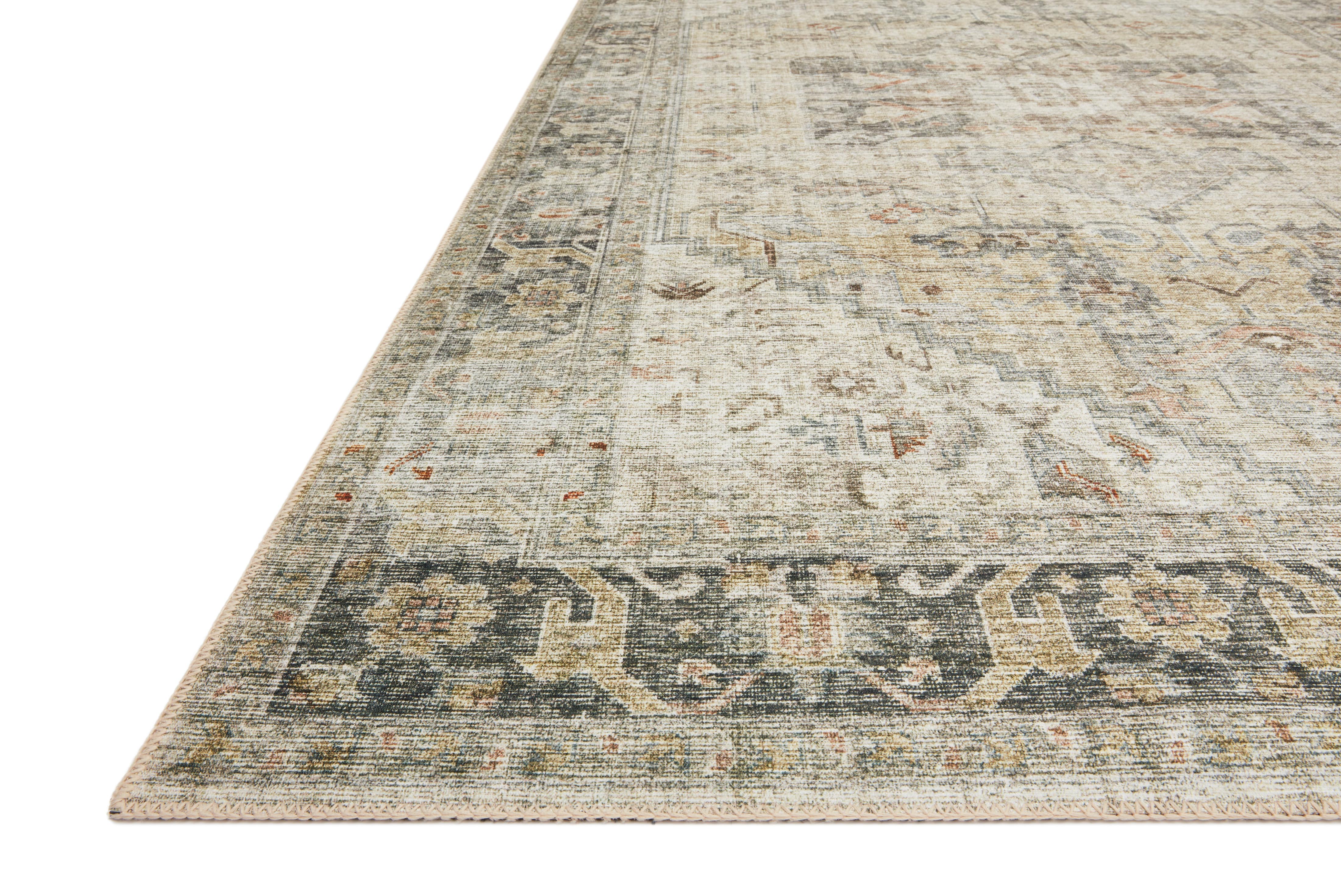 Skye SKY-13 Natural / Sand Area Rug, neutral natural and sand tones with distressed vintage medallion pattern
