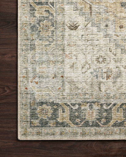 Skye SKY-13 Natural / Sand Area Rug, neutral natural and sand tones with distressed vintage medallion pattern