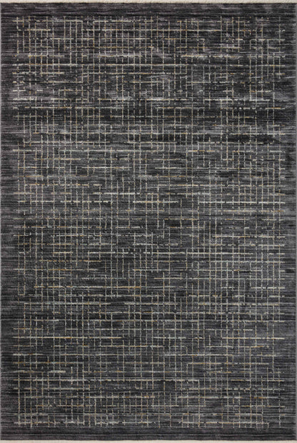 With bold onyx and shimmering silver hues and contemporary and abstract styling, the Soho SOH-01 Onyx / Silver Area Rug is a power-loomed 100% polyester area rug that elevates any room