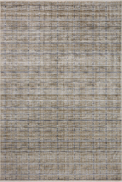 Designed with contemporary and abstract artistry in subtle pebble and deep charcoal hues, the Soho SOH-04 Pebble / Charcoal Area Rug is a power-loomed 100% polyester area rug that stands out