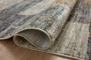 The Soho SOH-08 Grey / Gold Area Rug offers elegant grey and radiant gold sophistication and contemporary and abstract charm in a power-loomed 100% polyester area rug