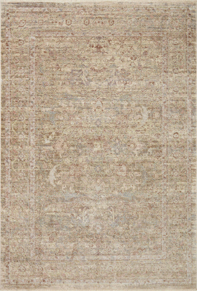 A power-loomed polypropylene and polyester area rug with traditional design in lush moss and warm natural hues, the Sonnet SNN-04 Moss / Natural Area Rug is a standout in any décor