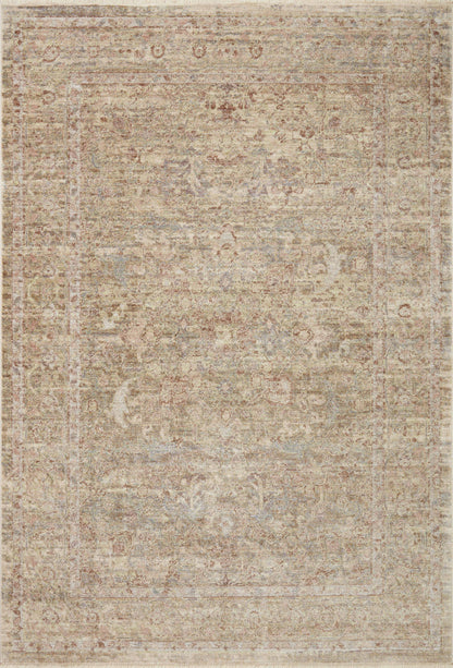 A power-loomed polypropylene and polyester area rug with traditional design in lush moss and warm natural hues, the Sonnet SNN-04 Moss / Natural Area Rug is a standout in any décor