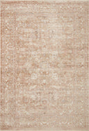 The Sonnet SNN-04 Terracotta / Natural Area Rug highlights rich terracotta and warm natural tones and traditional texture in a beautifully made power-loomed polypropylene and polyester area rug