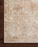 The Sonnet SNN-04 Terracotta / Natural Area Rug highlights rich terracotta and warm natural tones and traditional texture in a beautifully made power-loomed polypropylene and polyester area rug