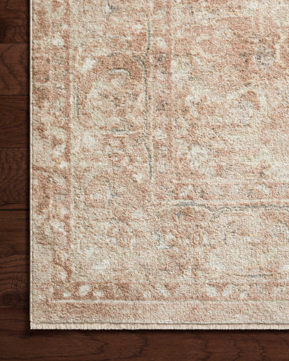 The Sonnet SNN-04 Terracotta / Natural Area Rug highlights rich terracotta and warm natural tones and traditional texture in a beautifully made power-loomed polypropylene and polyester area rug