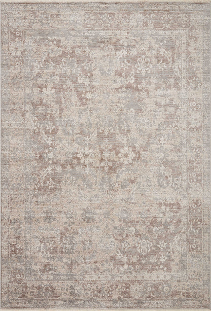The Sonnet SNN-05 Silver / Natural Area Rug transforms any space with shimmering silver and warm natural tones and traditional design in a power-loomed polypropylene and polyester area rug