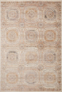 A power-loomed polypropylene and polyester area rug in warm apricot and vibrant multi-toned tones with traditional motifs, the Sonnet SNN-06 Apricot / Multi Area Rug grounds your room beautifully