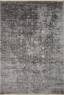The Sonnet SNN-07 Charcoal / Mist Area Rug is a power-loomed polypropylene and polyester area rug that radiates deep charcoal and soft misty charm and traditional elegance