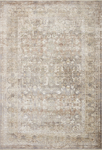 Layered in elegant grey and calming sage hues with traditional patterns, the Sonnet SNN-08 Grey / Sage Area Rug is a power-loomed polypropylene and polyester area rug perfect for any setting