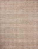 The Sonya SOY-01 Terracotta / Natural Area Rug brings rich terracotta and warm natural character and graphic flair to your home in a hand-loomed wool area rug
