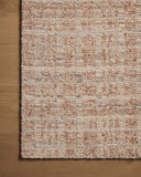 The Sonya SOY-01 Terracotta / Natural Area Rug brings rich terracotta and warm natural character and graphic flair to your home in a hand-loomed wool area rug