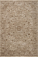 A power-loomed 100% polyester area rug with vintage flair in grounded bark and warm natural tones, the Sorrento SOR-01 Bark / Natural Area Rug anchors any room