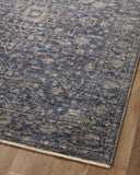 The Sorrento SOR-01 Midnight / Natural Area Rug pairs dramatic midnight and warm natural tones and vintage patterns in a power-loomed 100% polyester area rug