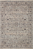 Crafted as a power-loomed 100% polyester area rug, the Sorrento SOR-01 Mist / Charcoal Area Rug brings soft misty and deep charcoal warmth and vintage character to your space