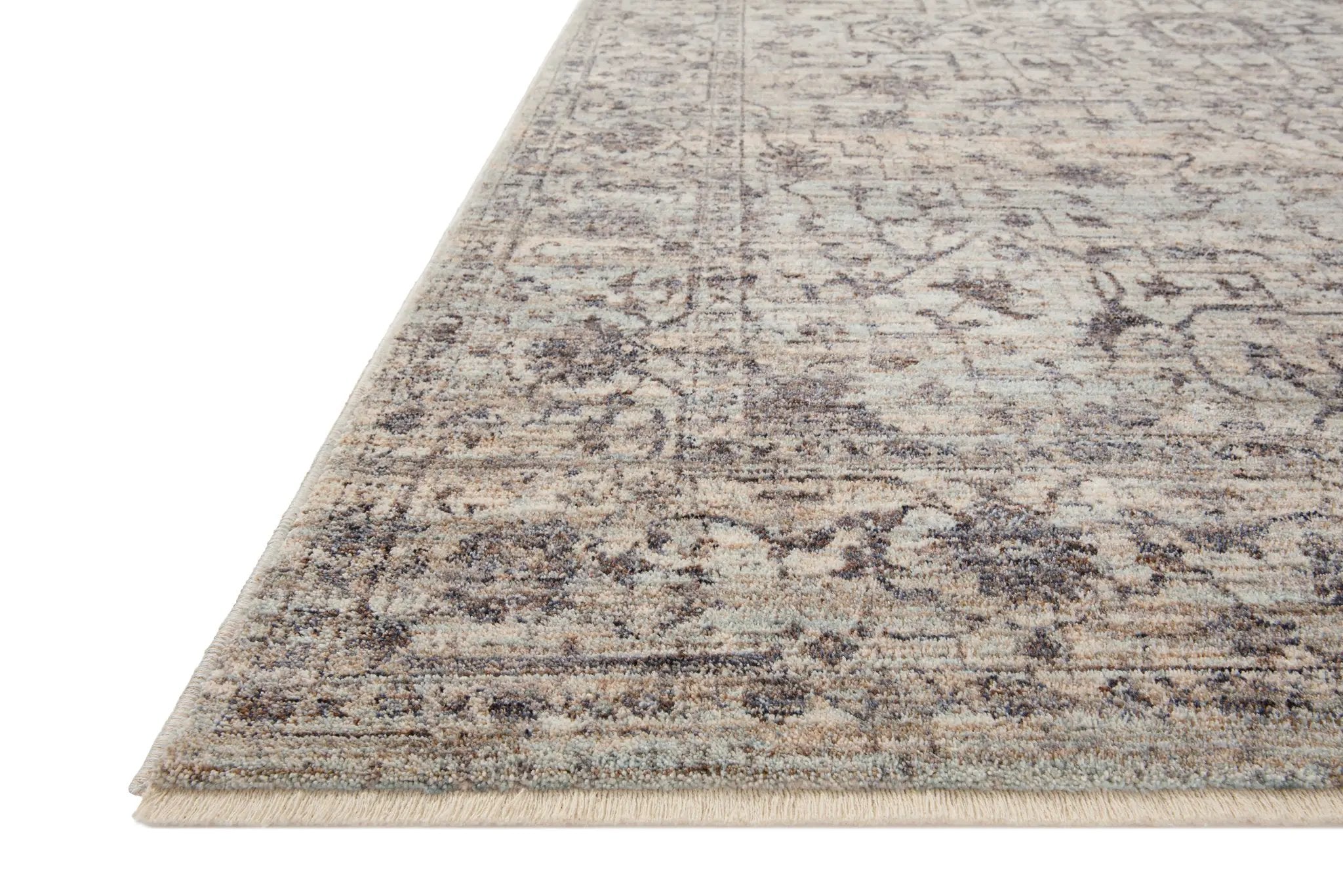 Sorrento SOR-01 Mist / Charcoal Area Rug by Loloi