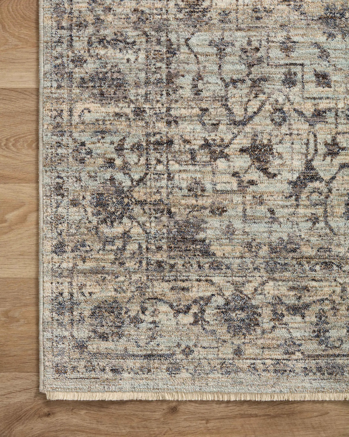 Sorrento SOR-01 Mist / Charcoal Area Rug by Loloi