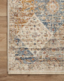 With refined ivory and vibrant multi-toned hues and vintage styling, the Sorrento SOR-02 Ivory / Multi Area Rug is a power-loomed 100% polyester area rug that elevates any room