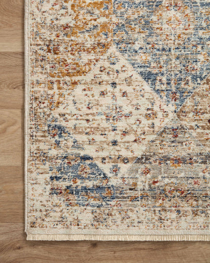 With refined ivory and vibrant multi-toned hues and vintage styling, the Sorrento SOR-02 Ivory / Multi Area Rug is a power-loomed 100% polyester area rug that elevates any room