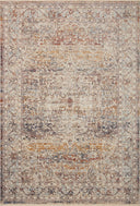 A stunning power-loomed 100% polyester area rug with vintage detail, the Sorrento SOR-04 Natural / Multi Area Rug features warm natural and vibrant multi-toned tones for a polished look