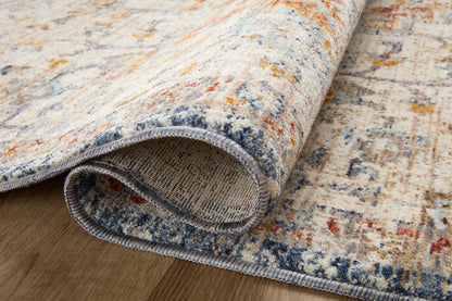 The Sorrento SOR-05 Ivory / Fiesta Area Rug delivers refined ivory and lively fiesta beauty and vintage elegance in a power-loomed 100% polyester area rug