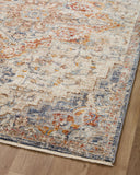 The Sorrento SOR-05 Ivory / Fiesta Area Rug delivers refined ivory and lively fiesta beauty and vintage elegance in a power-loomed 100% polyester area rug