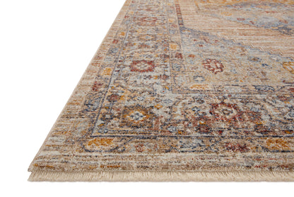 Designed with vintage artistry in vibrant multi-toned and glowing sunset hues, the Sorrento SOR-06 Multi / Sunset Area Rug is a power-loomed 100% polyester area rug that stands out