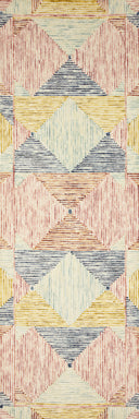The Spectrum SPE-01 Ivory / Multi Area Rug combines refined ivory and vibrant multi-toned tones and geometric and eclectic patterns in a hooked wool area rug for effortless elegance