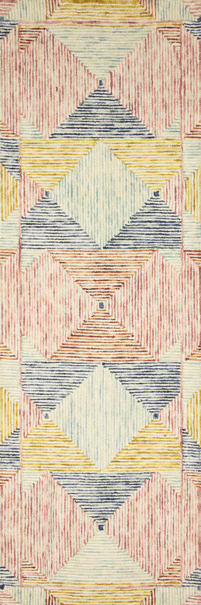 The Spectrum SPE-01 Ivory / Multi Area Rug combines refined ivory and vibrant multi-toned tones and geometric and eclectic patterns in a hooked wool area rug for effortless elegance