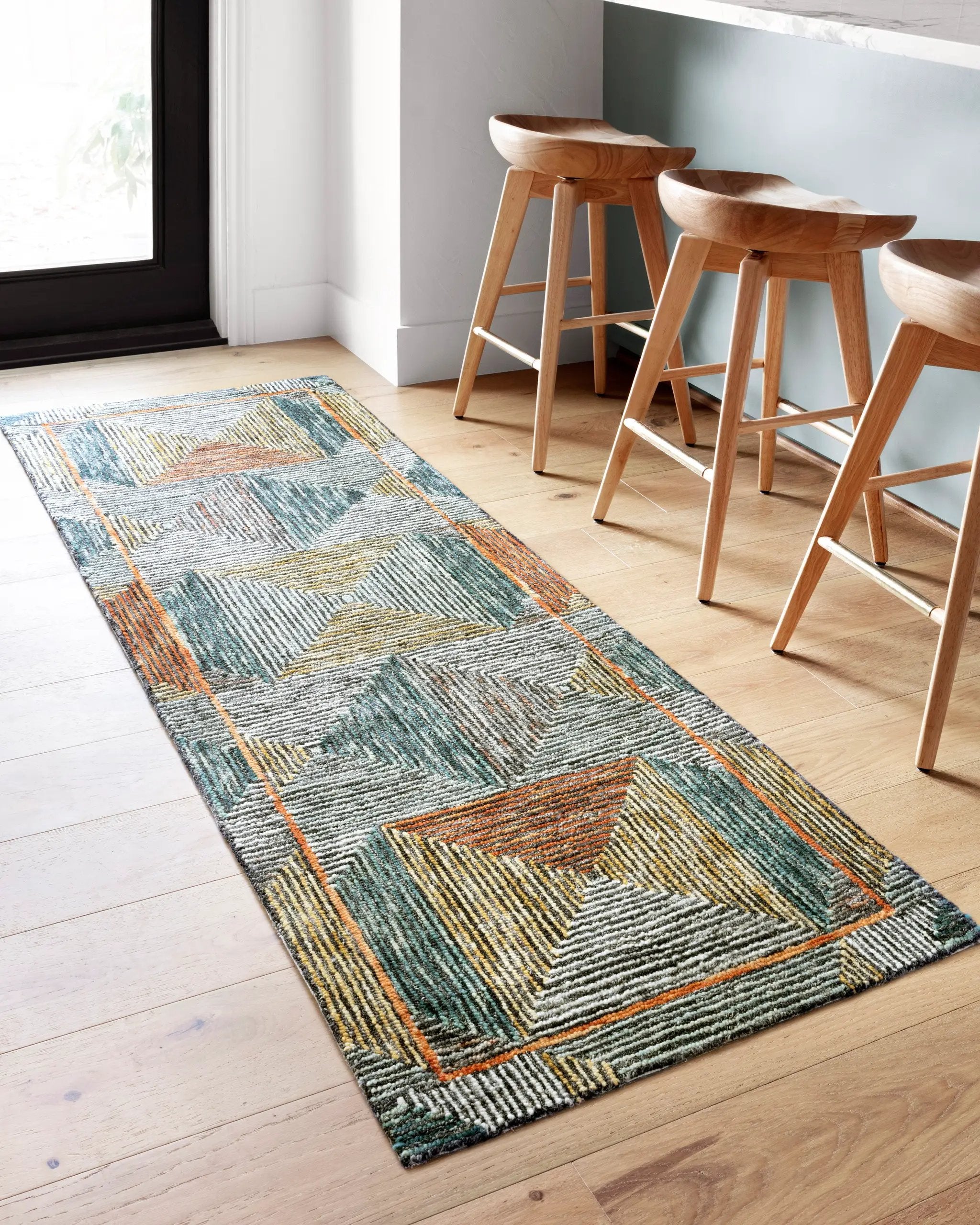 Spectrum SPE-01 Lagoon / Spice Area Rug by Loloi