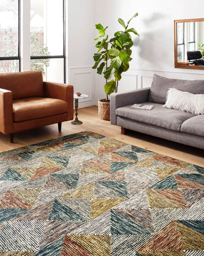 Spectrum SPE-01 Lagoon / Spice Area Rug by Loloi