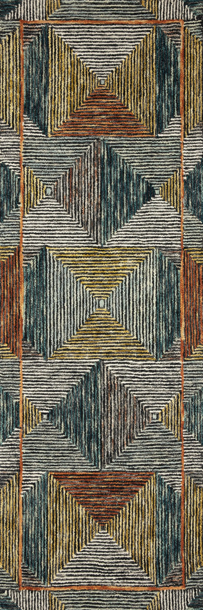 Spectrum SPE-01 Lagoon / Spice Area Rug by Loloi