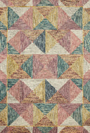 Rich in shimmering silver and lively fiesta hues with geometric and eclectic detail, the Spectrum SPE-01 Silver / Fiesta Area Rug is a hooked wool area rug built for style and comfort