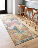 Rich in shimmering silver and lively fiesta hues with geometric and eclectic detail, the Spectrum SPE-01 Silver / Fiesta Area Rug is a hooked wool area rug built for style and comfort